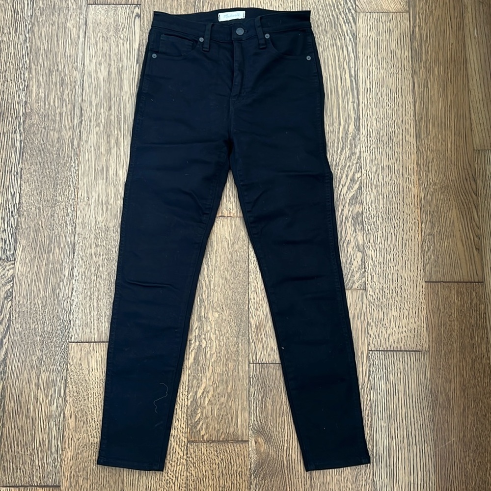 Madewell 10 inch High Rise Skinny Jeans in Jet Black